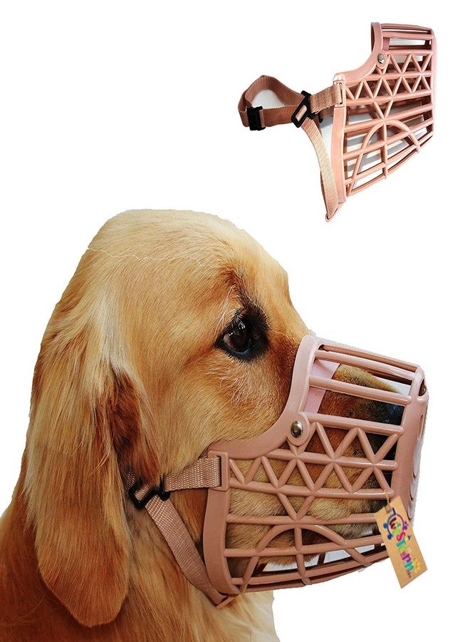 Western Era Adjustable Muzzle, Mouth Cover for Dog/Puppy (Beige) (Medium) - Image 1
